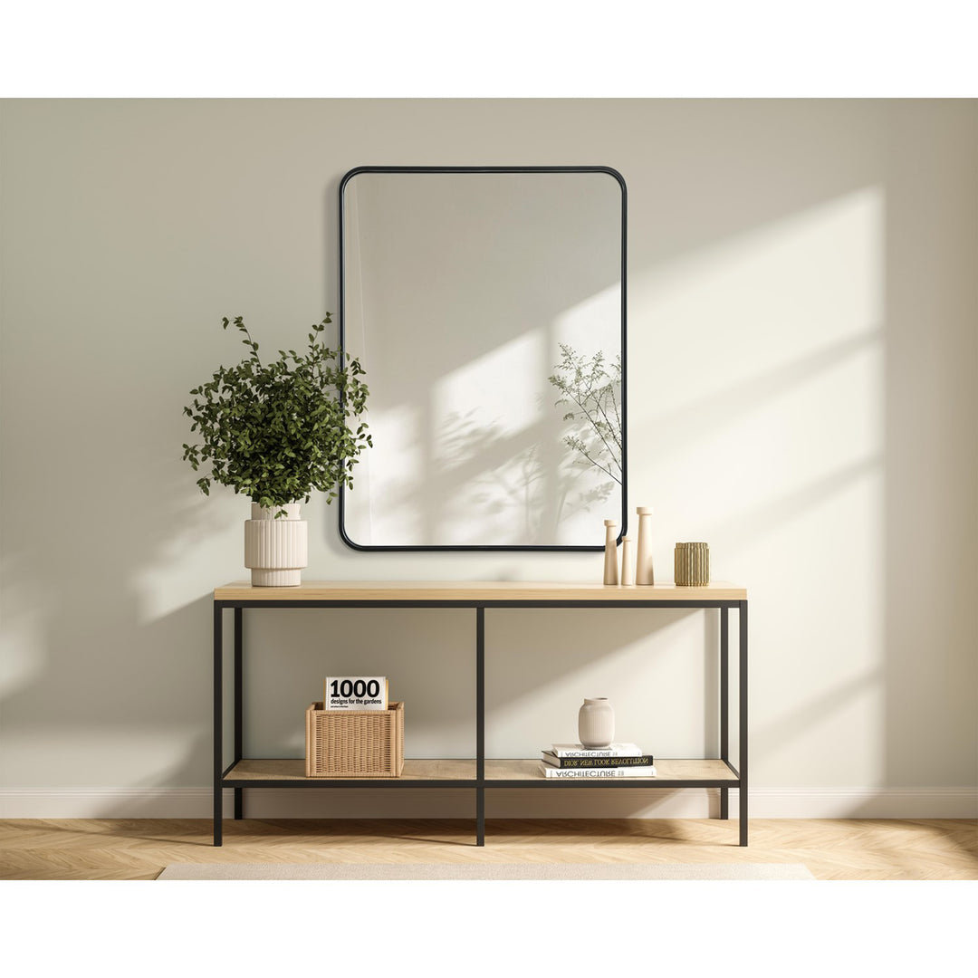 Contour Metal Rectangle Mirror 27X36 In Black - View 2 - Joshua Marshal