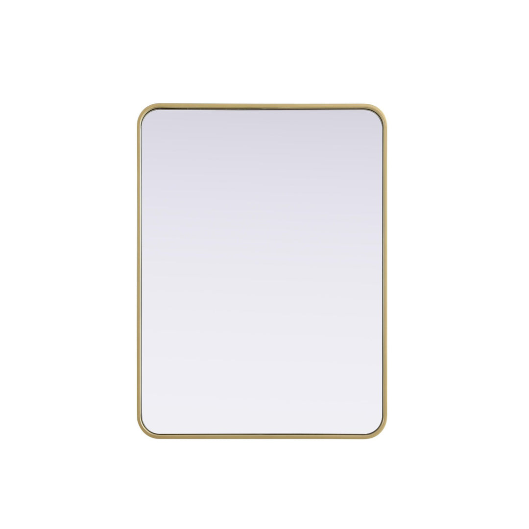 Contour Metal Rectangle Mirror 27X36 In Brass - View 3 - Joshua Marshal