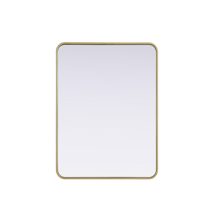 Contour Metal Rectangle Mirror 27X36 In Brass - View 3 - Joshua Marshal