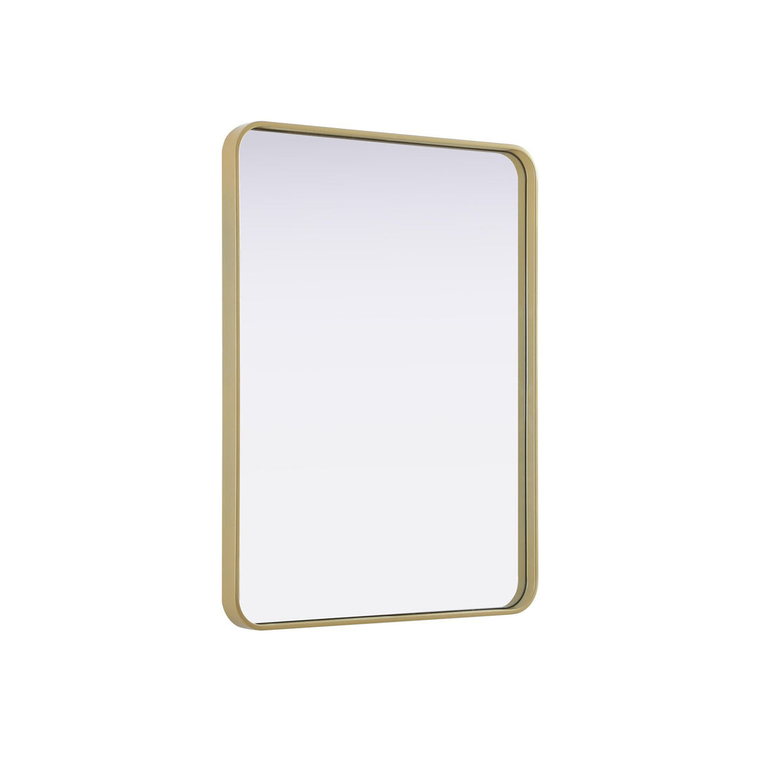 Contour Metal Rectangle Mirror 27X36 In Brass - View 4 - Joshua Marshal