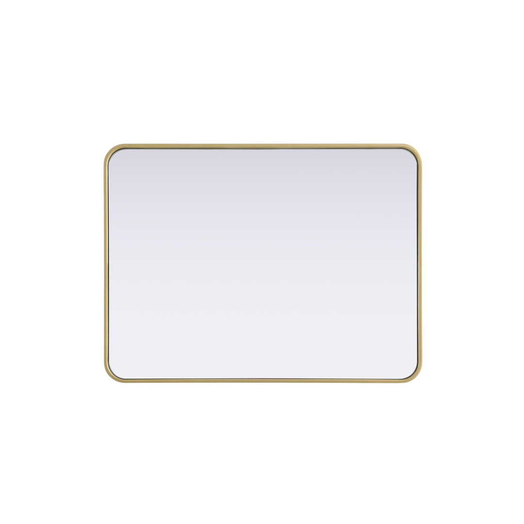 Contour Metal Rectangle Mirror 27X36 In Brass - View 5 - Joshua Marshal