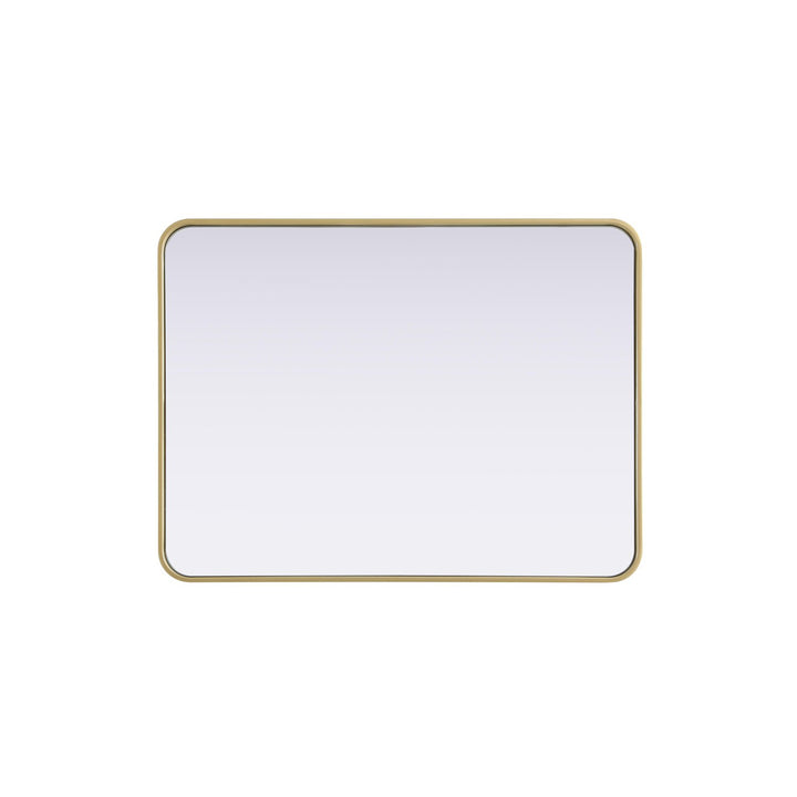 Contour Metal Rectangle Mirror 27X36 In Brass - View 5 - Joshua Marshal
