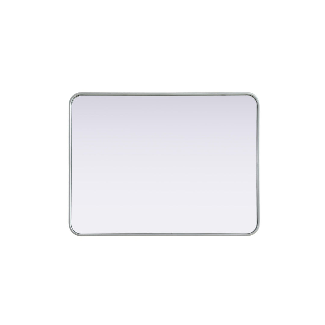 Contour Metal Rectangle Mirror 27X36 In Silver - View 5 - Joshua Marshal