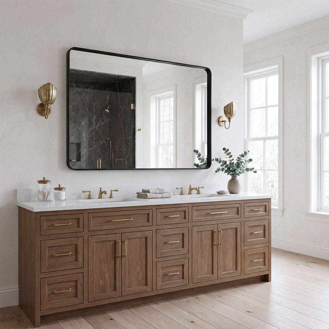 Contour Metal Rectangle Mirror 27X40 In Black - View 2 - Joshua Marshal