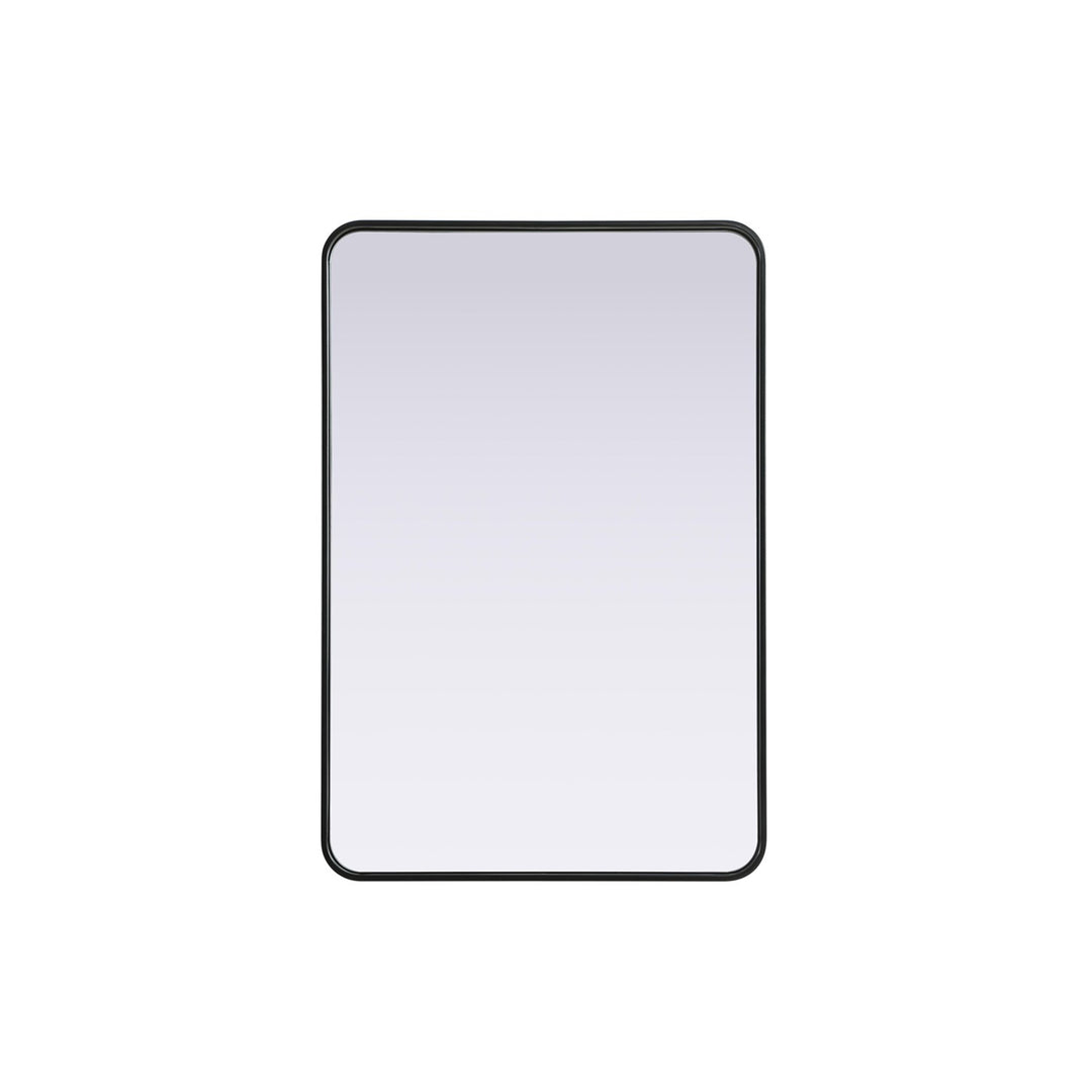 Contour Metal Rectangle Mirror 27X40 In Black - View 3 - Joshua Marshal