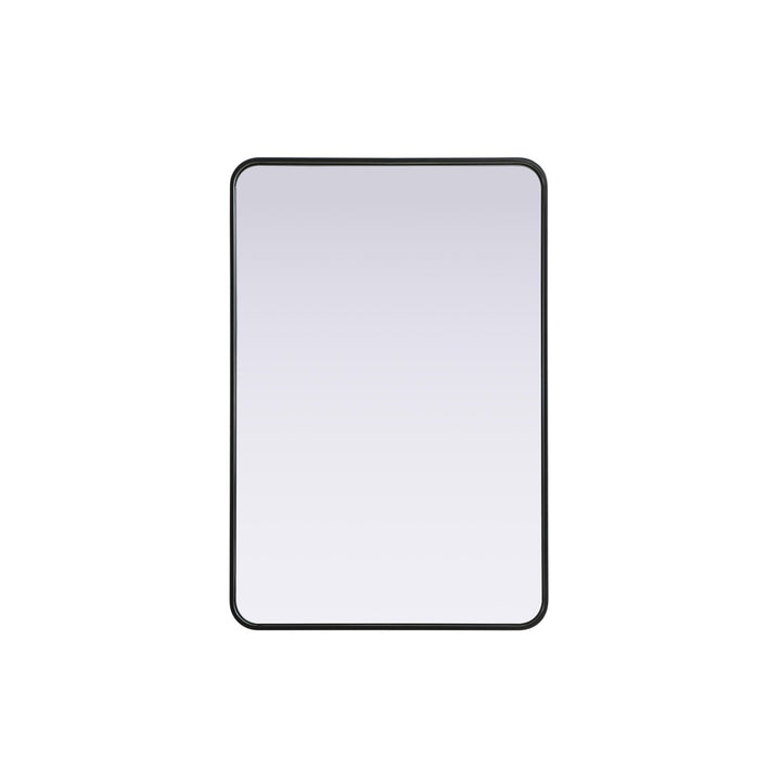 Contour Metal Rectangle Mirror 27X40 In Black - View 3 - Joshua Marshal