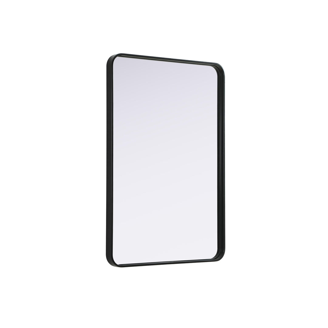 Contour Metal Rectangle Mirror 27X40 In Black - View 4 - Joshua Marshal
