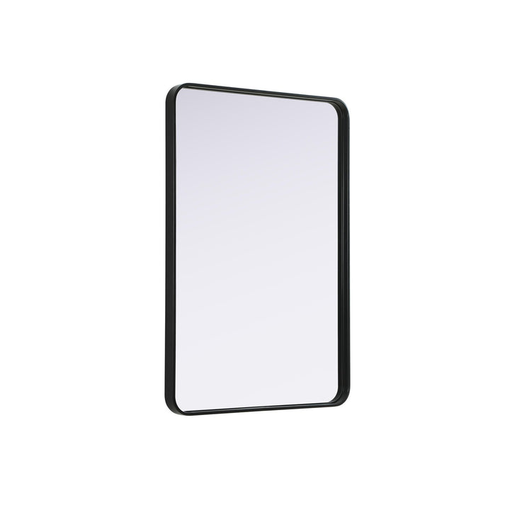 Contour Metal Rectangle Mirror 27X40 In Black - View 4 - Joshua Marshal