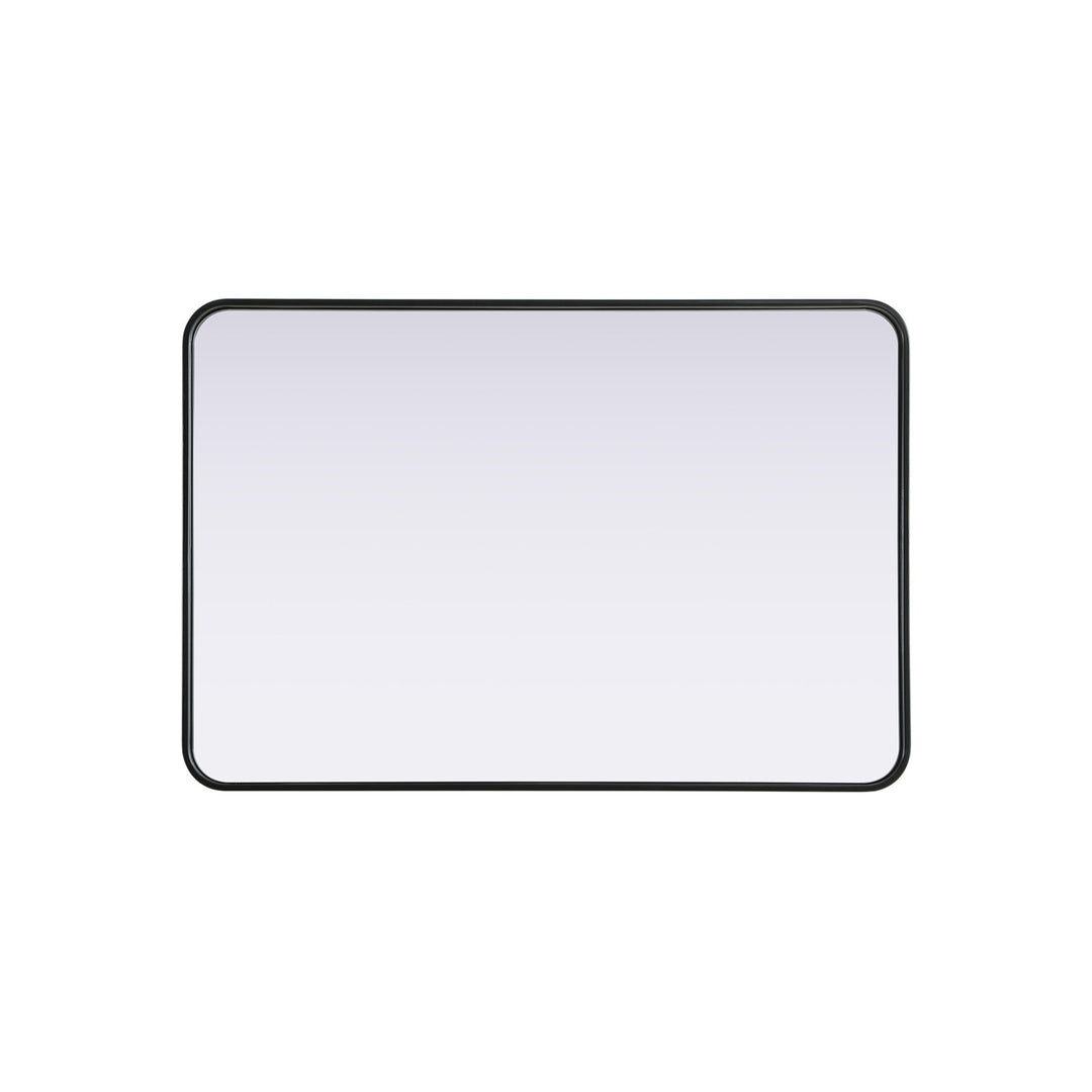 Contour Metal Rectangle Mirror 27X40 In Black - View 5 - Joshua Marshal