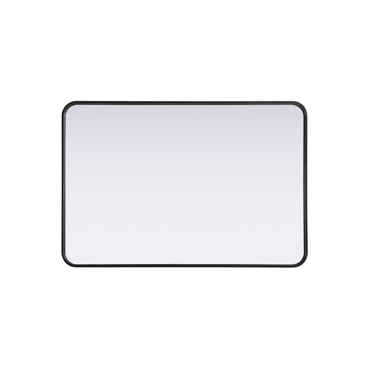 Contour Metal Rectangle Mirror 27X40 In Black - View 5 - Joshua Marshal