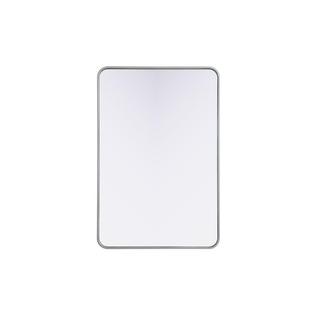 Contour Metal Rectangle Mirror 27X40 In Silver - View 3 - Joshua Marshal
