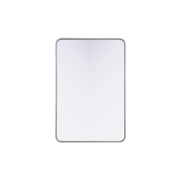 Contour Metal Rectangle Mirror 27X40 In Silver - View 3 - Joshua Marshal