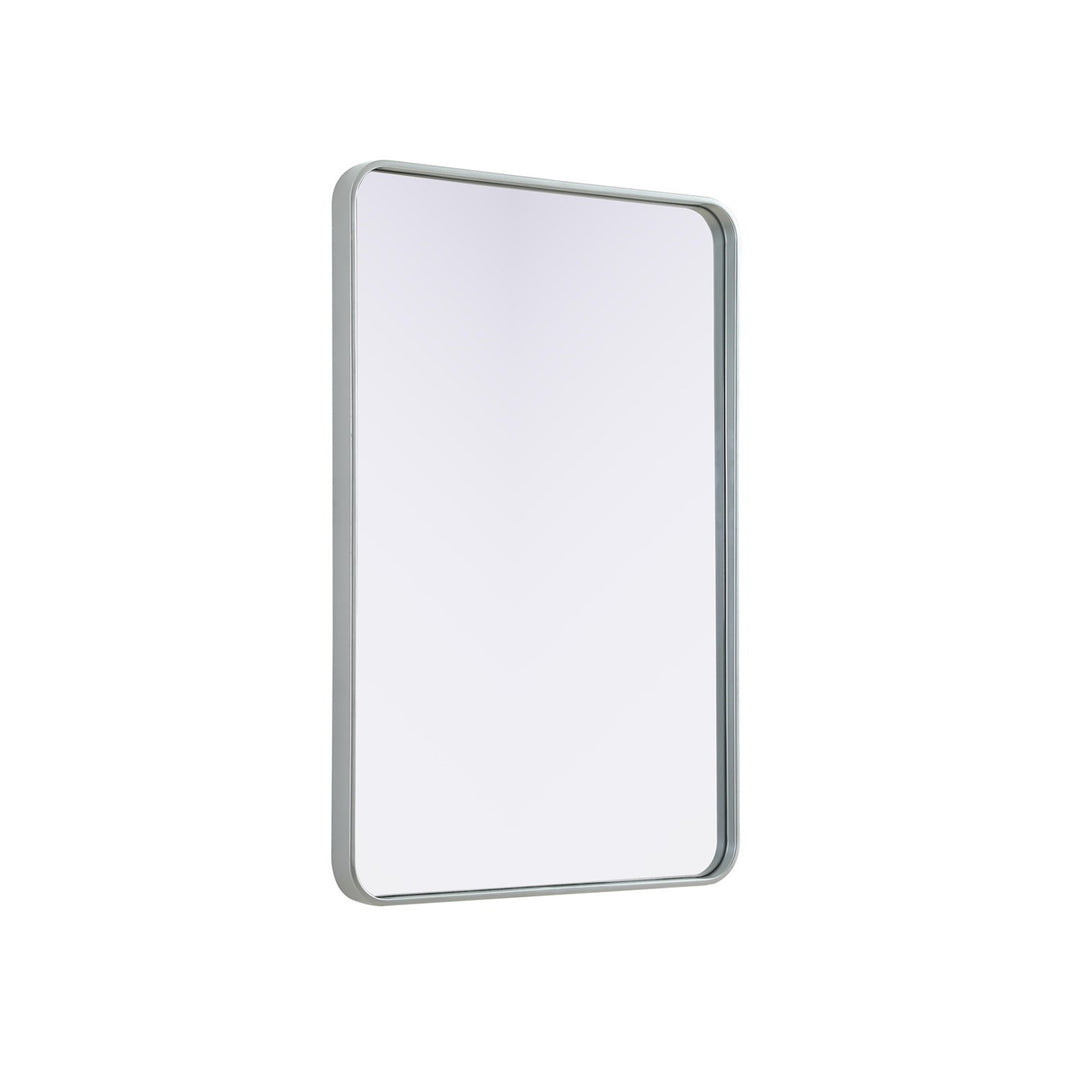 Contour Metal Rectangle Mirror 27X40 In Silver - View 4 - Joshua Marshal