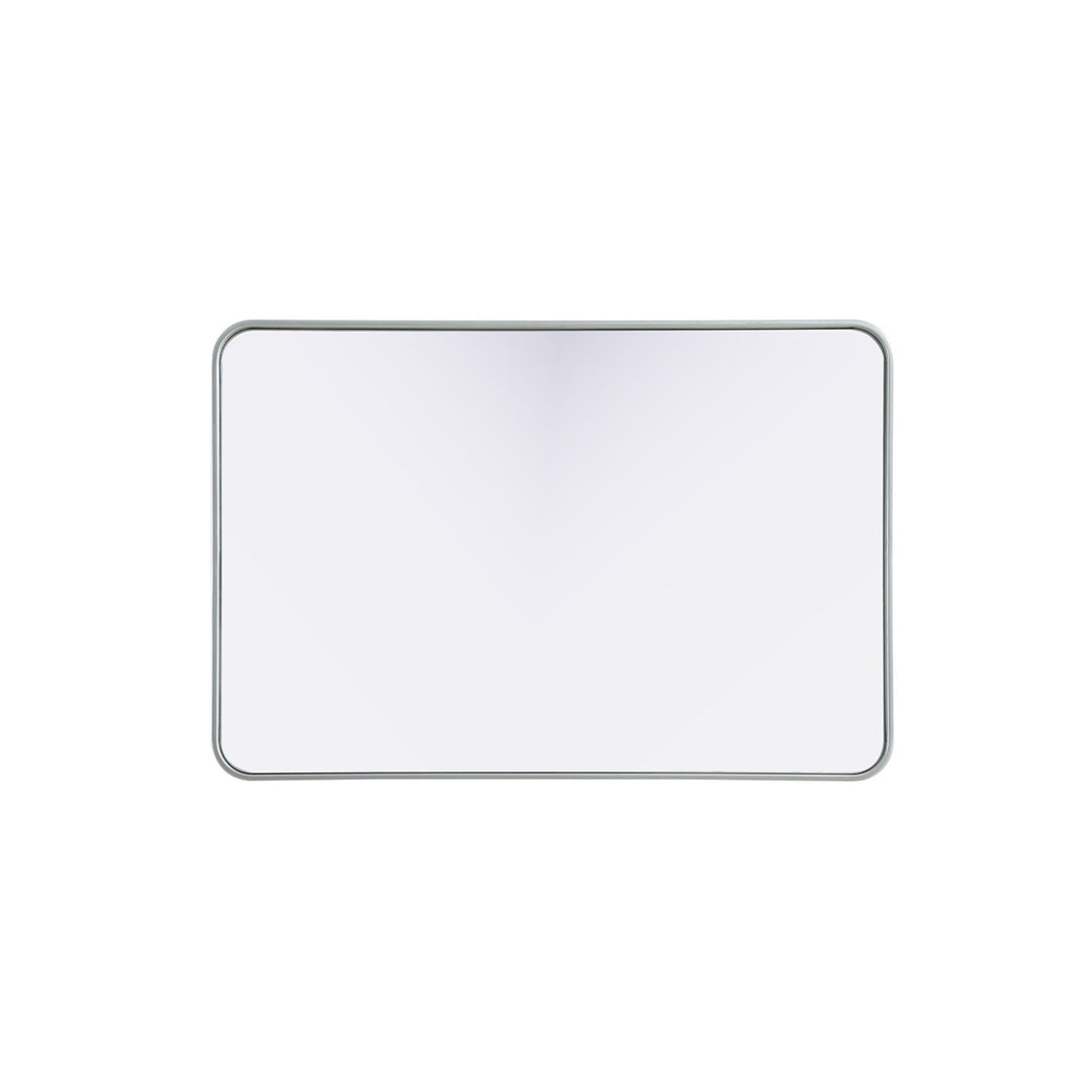 Contour Metal Rectangle Mirror 27X40 In Silver - View 5 - Joshua Marshal