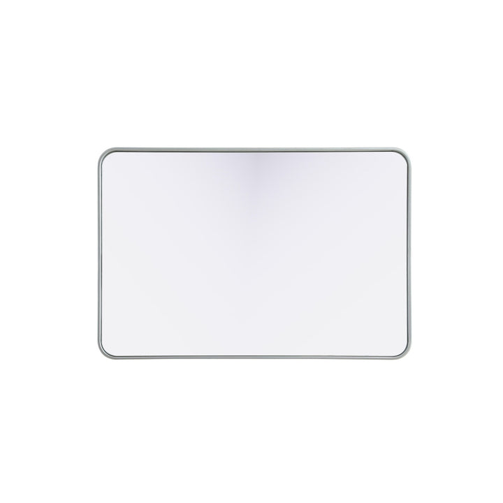 Contour Metal Rectangle Mirror 27X40 In Silver - View 5 - Joshua Marshal