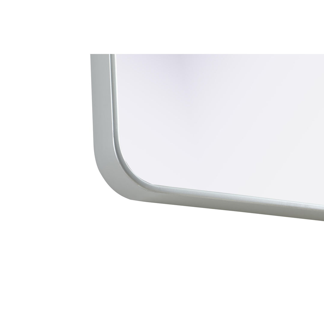 Contour Metal Rectangle Mirror 27X40 In Silver - View 6 - Joshua Marshal