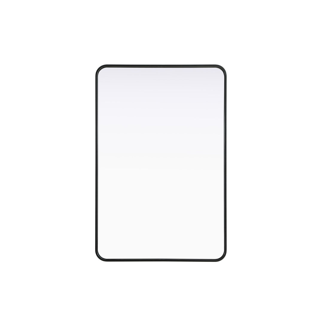 Contour Metal Rectangle Mirror 28X42 In Black - View 3 - Joshua Marshal