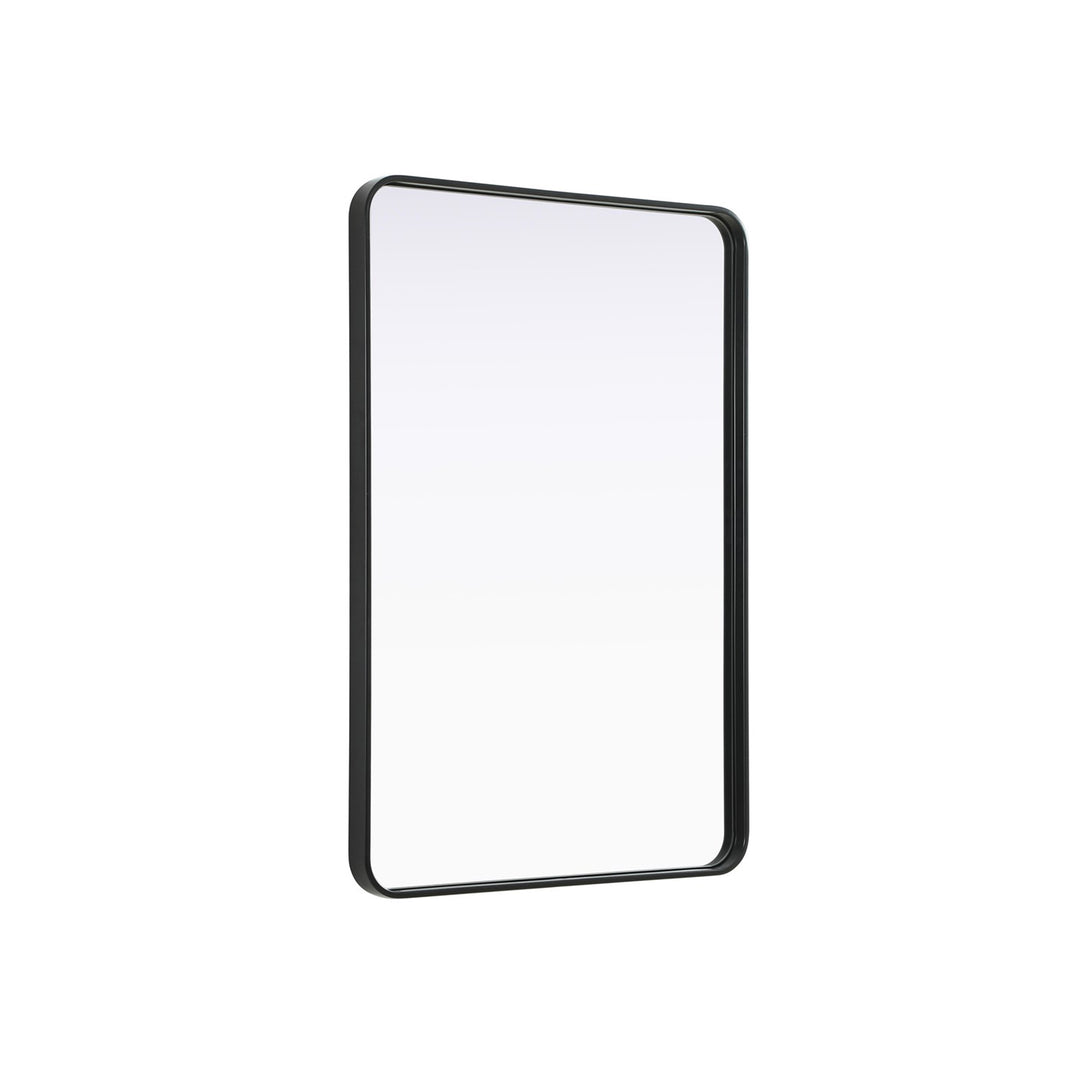 Contour Metal Rectangle Mirror 28X42 In Black - View 4 - Joshua Marshal