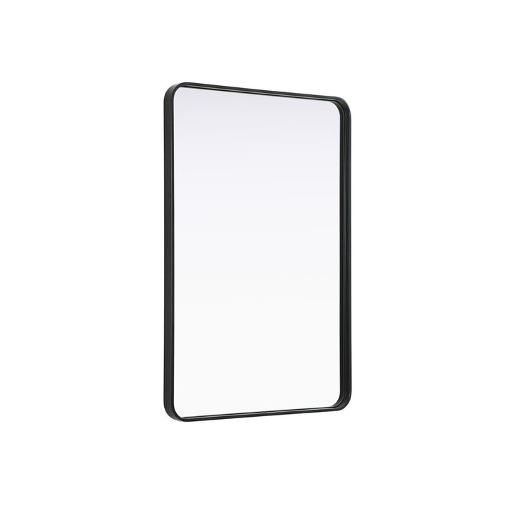 Contour Metal Rectangle Mirror 28X42 In Black - View 4 - Joshua Marshal