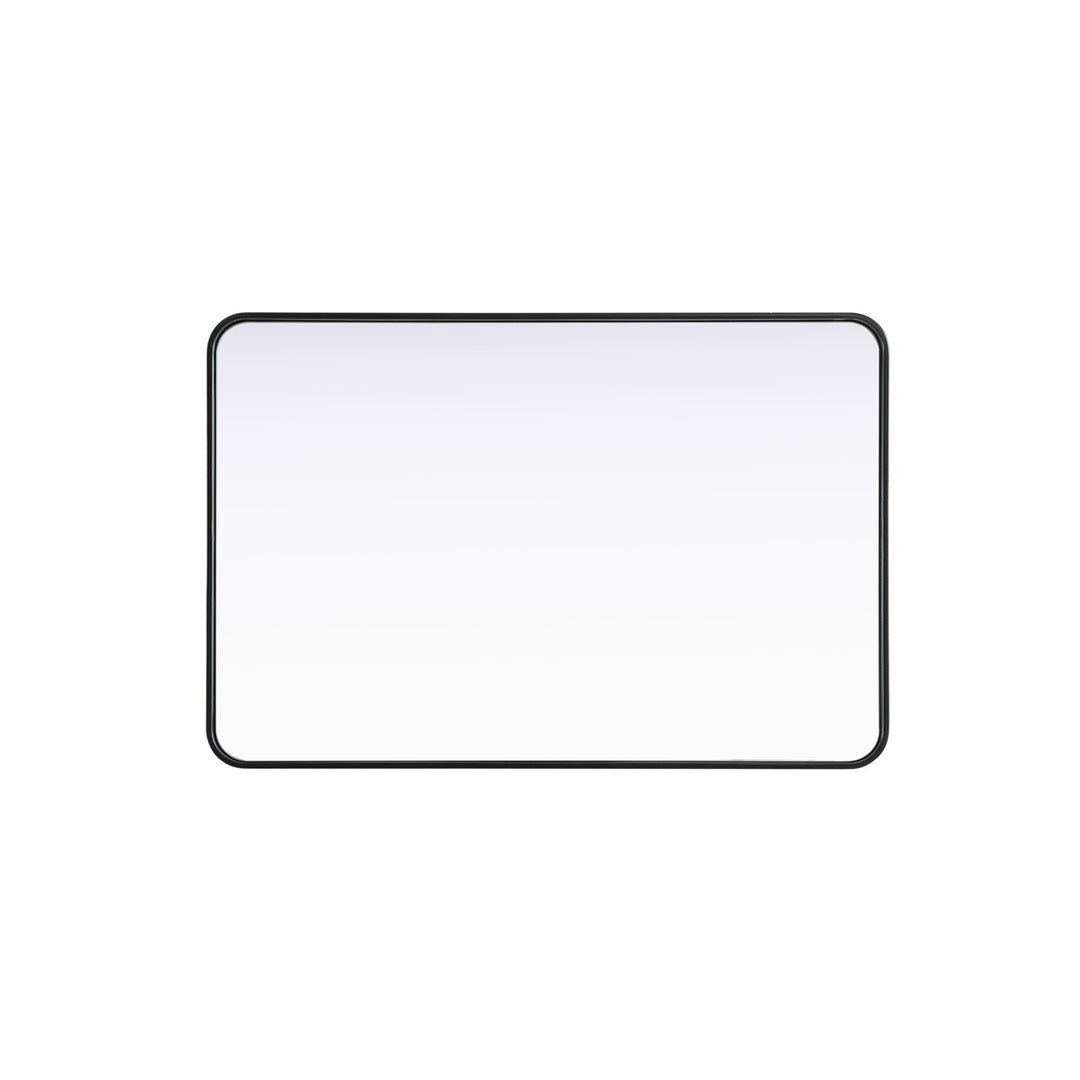 Contour Metal Rectangle Mirror 28X42 In Black - View 5 - Joshua Marshal