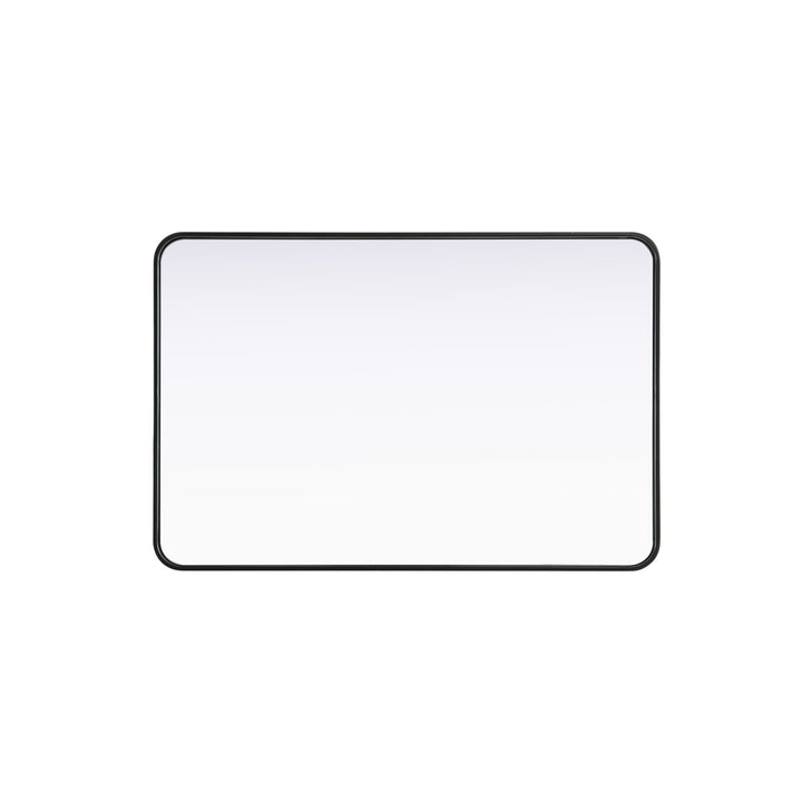 Contour Metal Rectangle Mirror 28X42 In Black - View 5 - Joshua Marshal