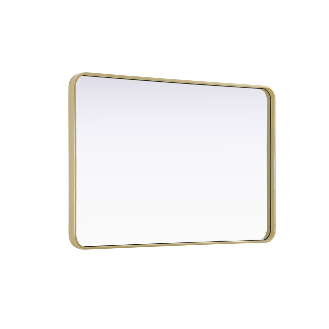 Contour Metal Rectangle Mirror 28X42 In Brass - View 5 - Joshua Marshal