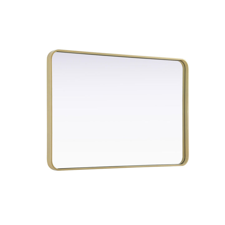 Contour Metal Rectangle Mirror 28X42 In Brass - View 5 - Joshua Marshal