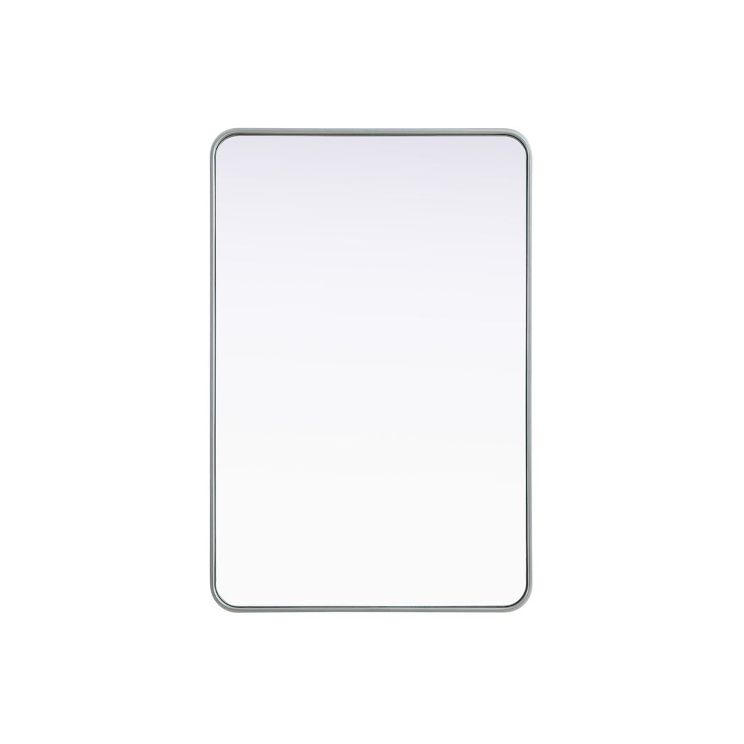 Contour Metal Rectangle Mirror 28X42 In Silver - View 3 - Joshua Marshal