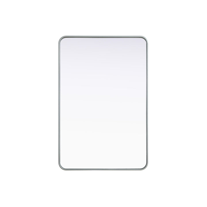 Contour Metal Rectangle Mirror 28X42 In Silver - View 3 - Joshua Marshal