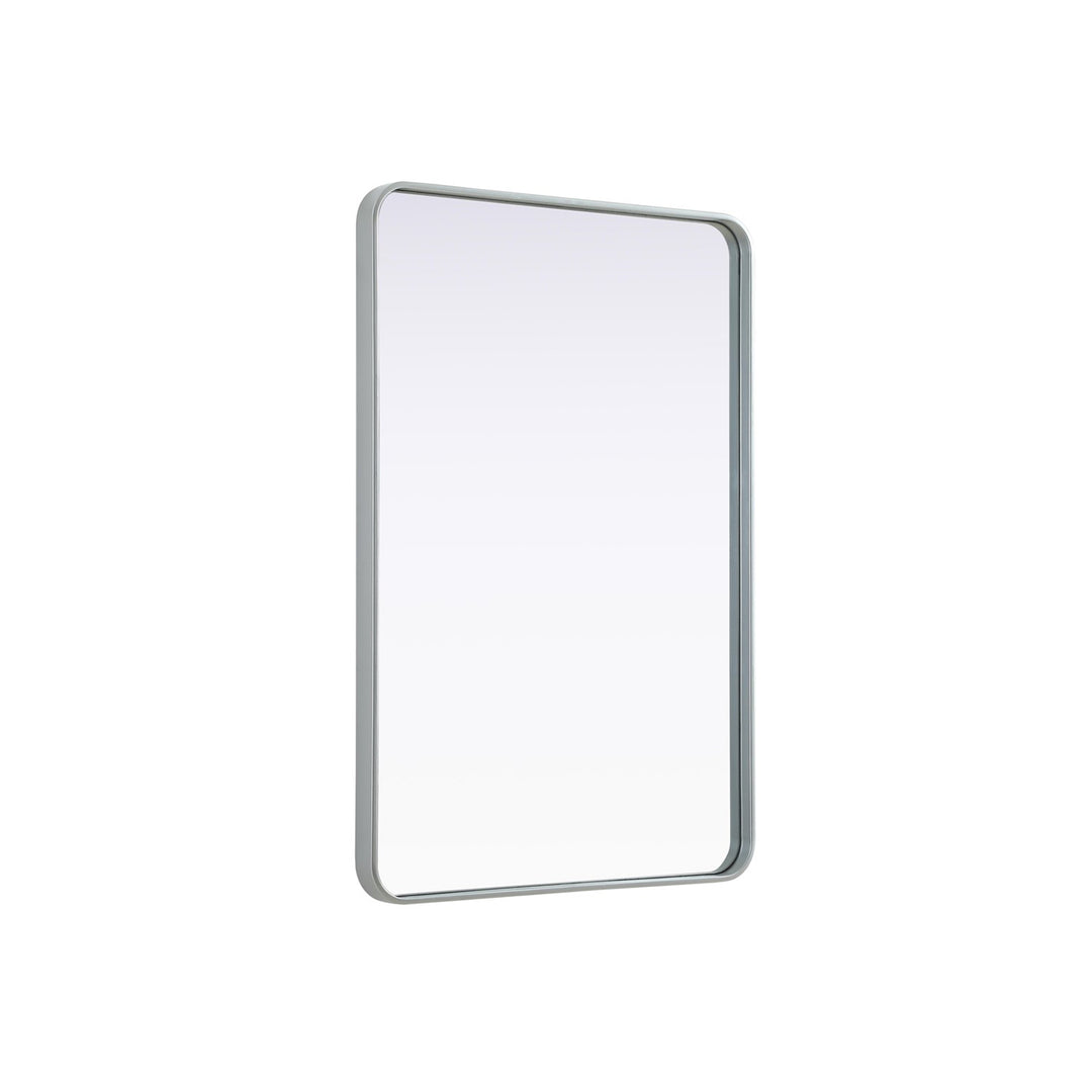 Contour Metal Rectangle Mirror 28X42 In Silver - View 4 - Joshua Marshal