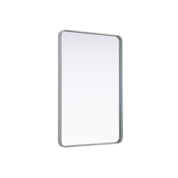 Contour Metal Rectangle Mirror 28X42 In Silver - View 4 - Joshua Marshal
