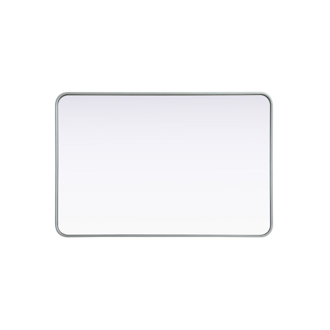 Contour Metal Rectangle Mirror 28X42 In Silver - View 5 - Joshua Marshal