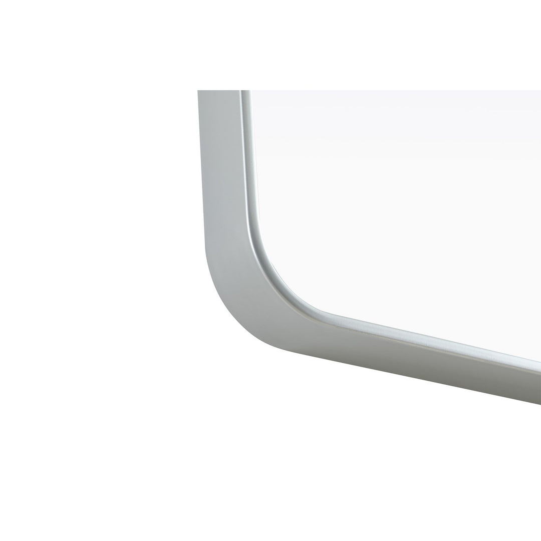 Contour Metal Rectangle Mirror 28X42 In Silver - View 6 - Joshua Marshal