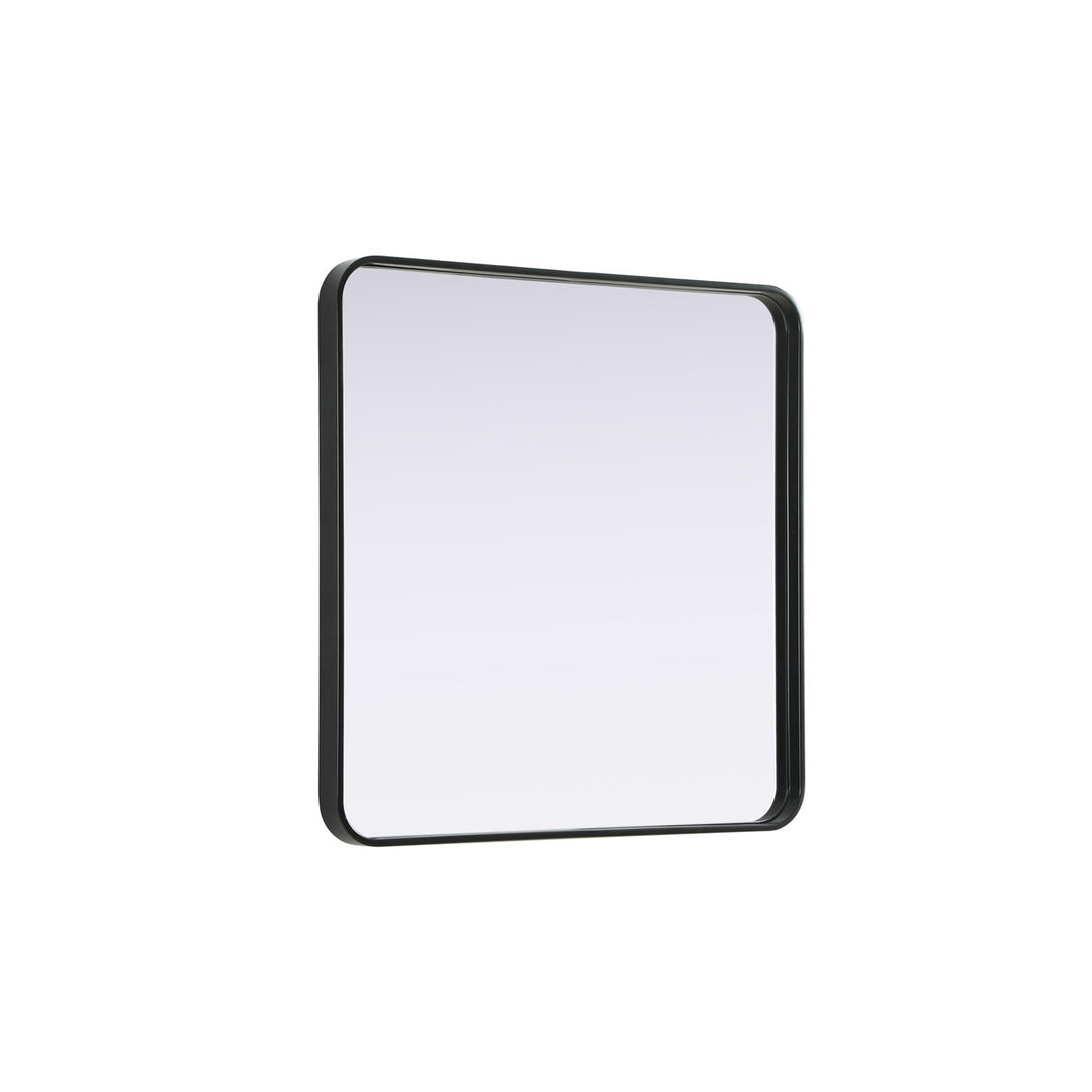 Contour Metal Square Mirror 30X30 In Black - View 4 - Joshua Marshal