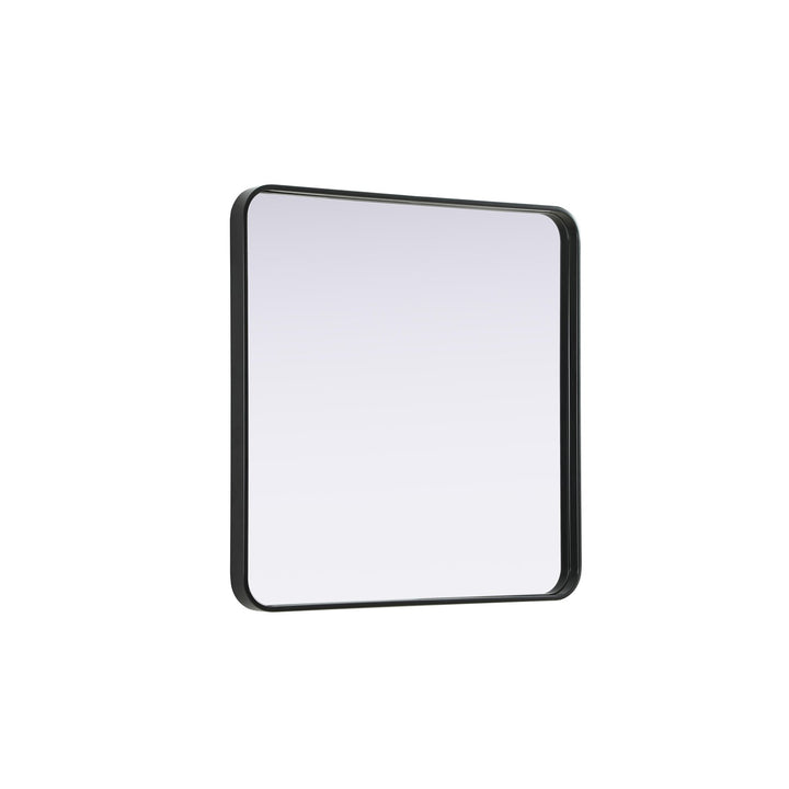 Contour Metal Square Mirror 30X30 In Black - View 4 - Joshua Marshal
