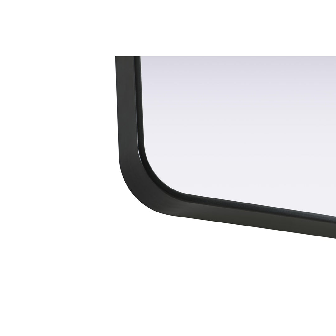 Contour Metal Square Mirror 30X30 In Black - View 5 - Joshua Marshal