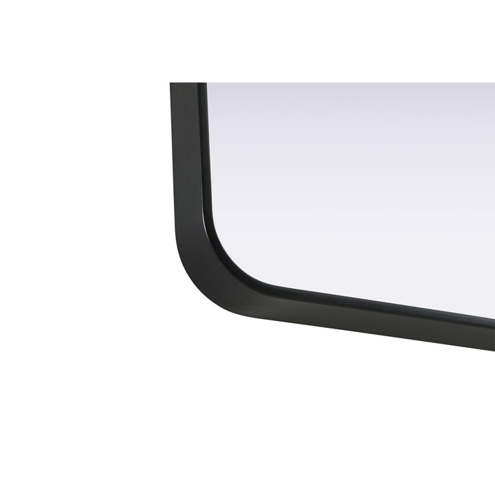 Contour Metal Square Mirror 30X30 In Black - View 5 - Joshua Marshal