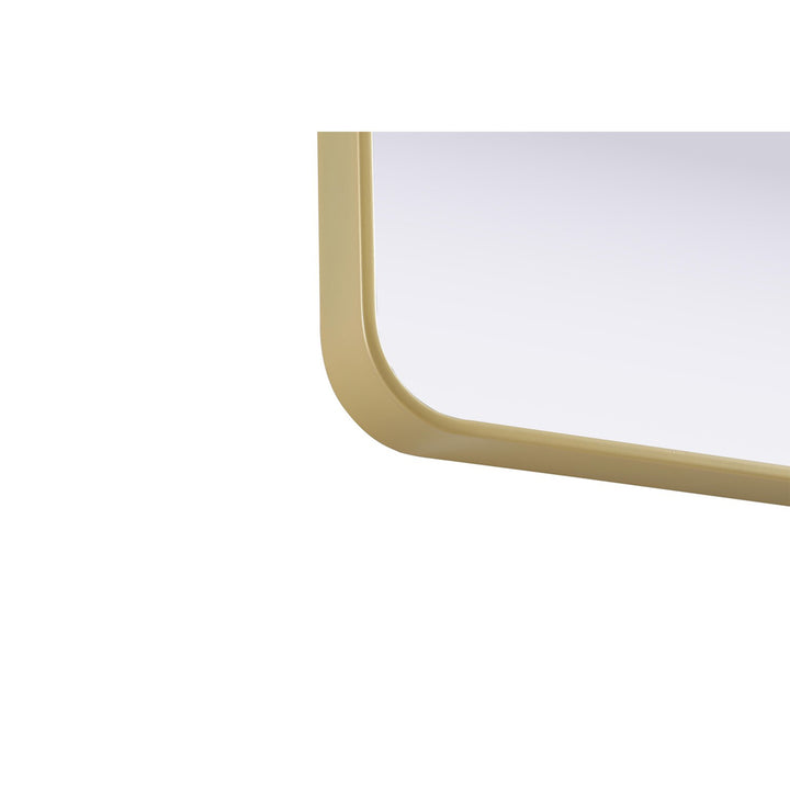 Contour Metal Square Mirror 30X30 In Brass - View 5 - Joshua Marshal