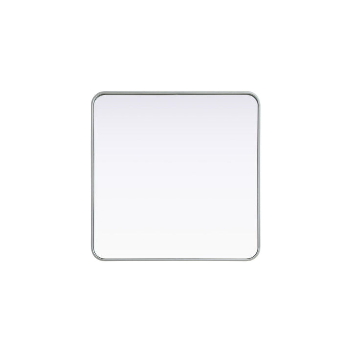 Contour Metal Square Mirror 30X30 In Silver - View 3 - Joshua Marshal