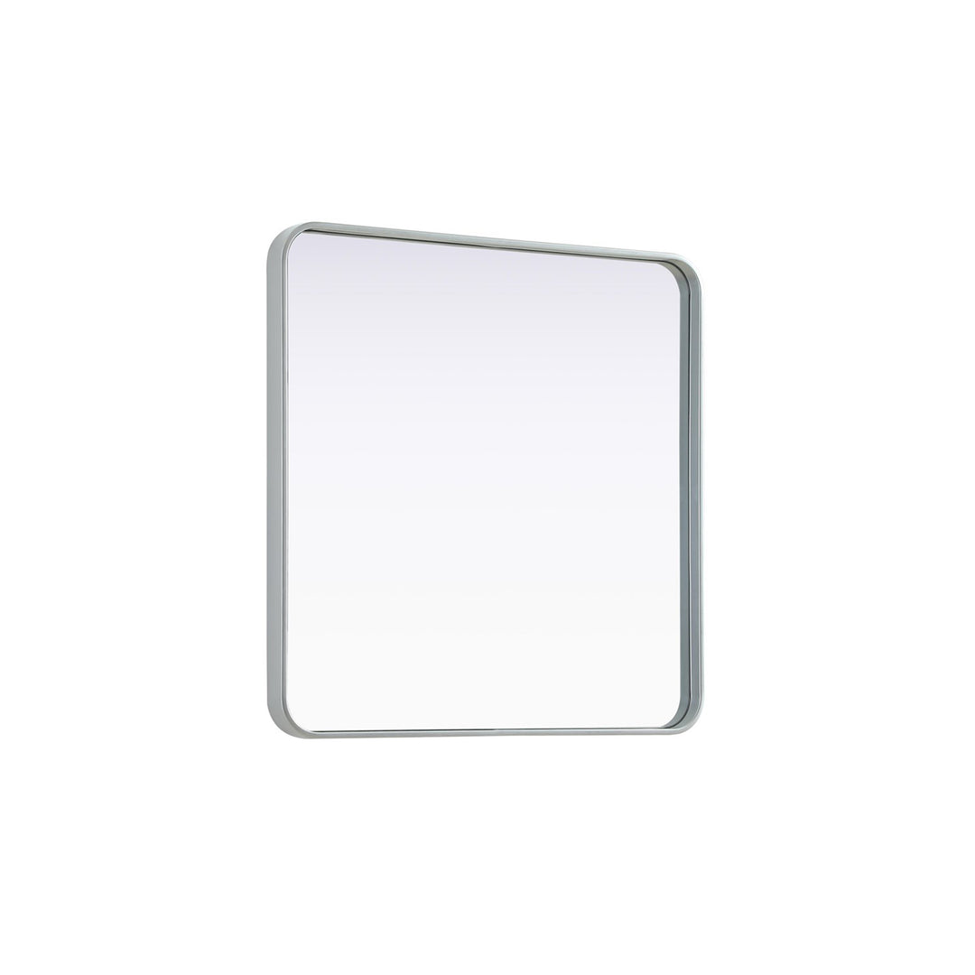Contour Metal Square Mirror 30X30 In Silver - View 4 - Joshua Marshal