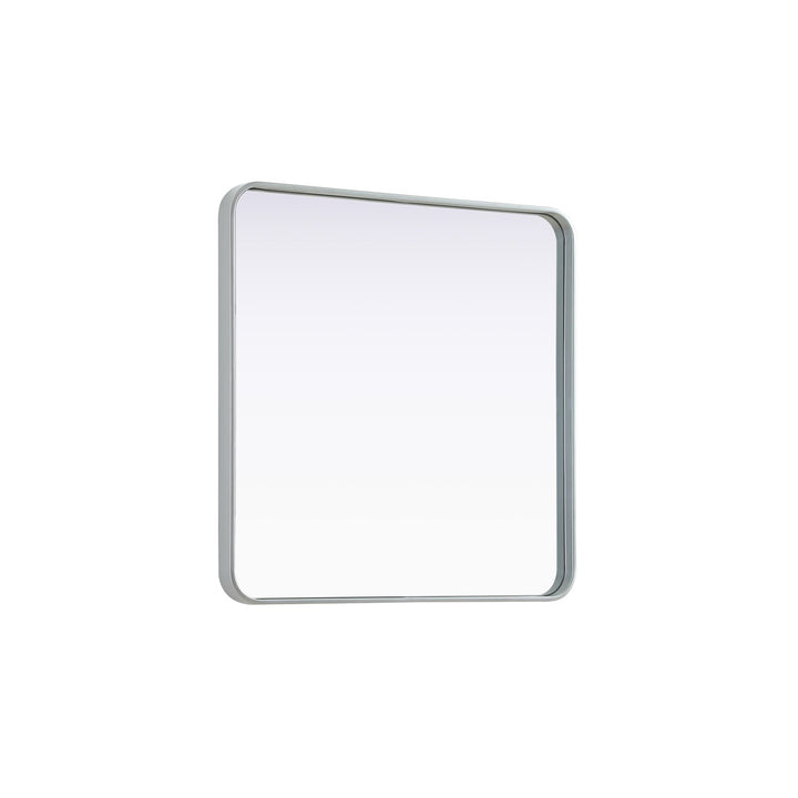 Contour Metal Square Mirror 30X30 In Silver - View 4 - Joshua Marshal