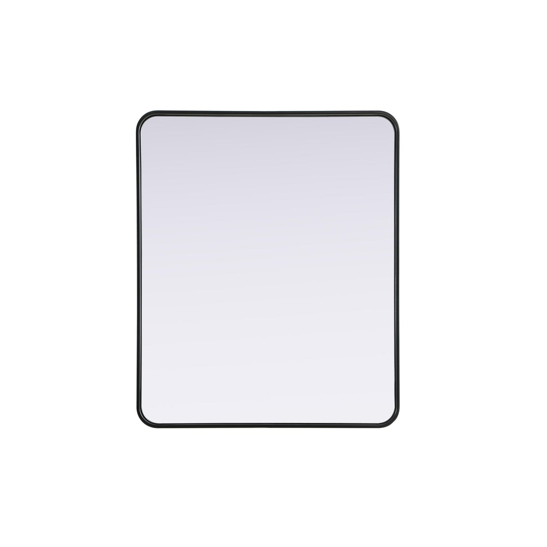 Contour Metal Rectangle Mirror 30X36 In Black - View 3 - Joshua Marshal