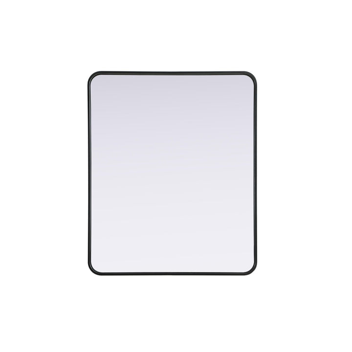Contour Metal Rectangle Mirror 30X36 In Black - View 3 - Joshua Marshal