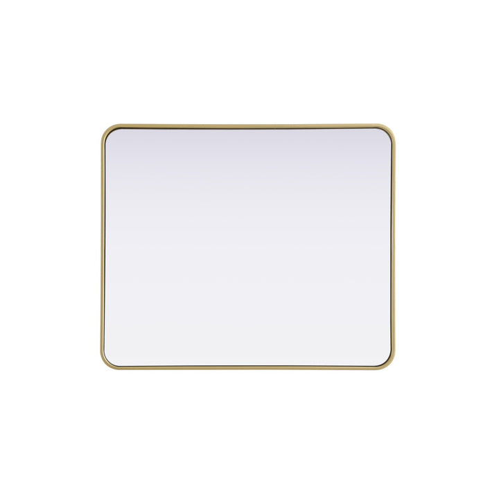 Contour Metal Rectangle Mirror 30X36 In Brass - View 5 - Joshua Marshal