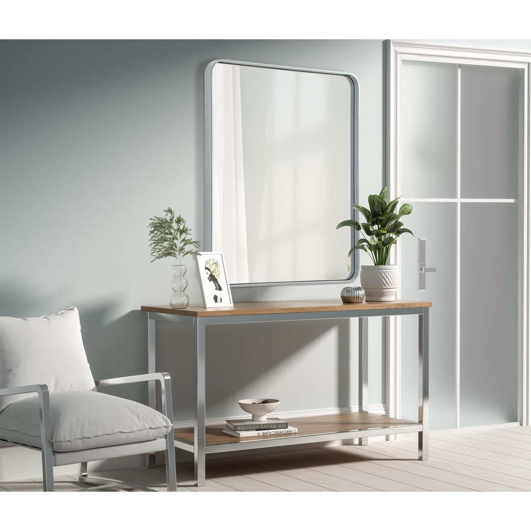 Contour Metal Rectangle Mirror 30X36 In Silver - View 2 - Joshua Marshal