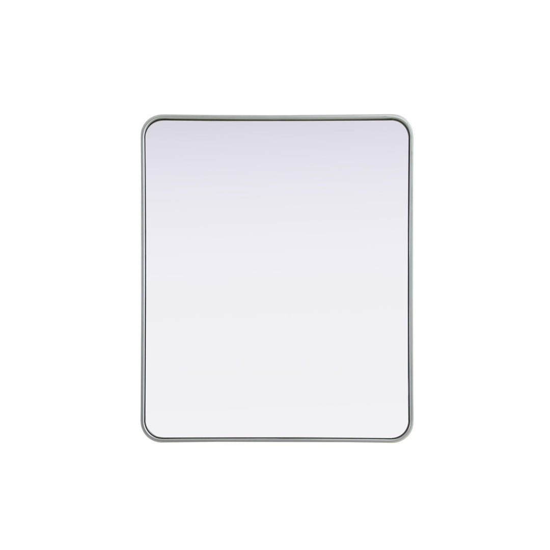 Contour Metal Rectangle Mirror 30X36 In Silver - View 3 - Joshua Marshal