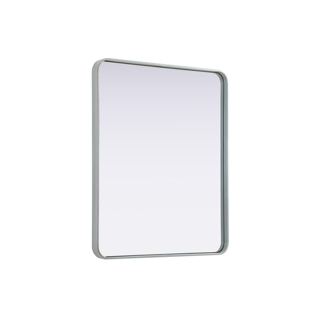 Contour Metal Rectangle Mirror 30X36 In Silver - View 4 - Joshua Marshal