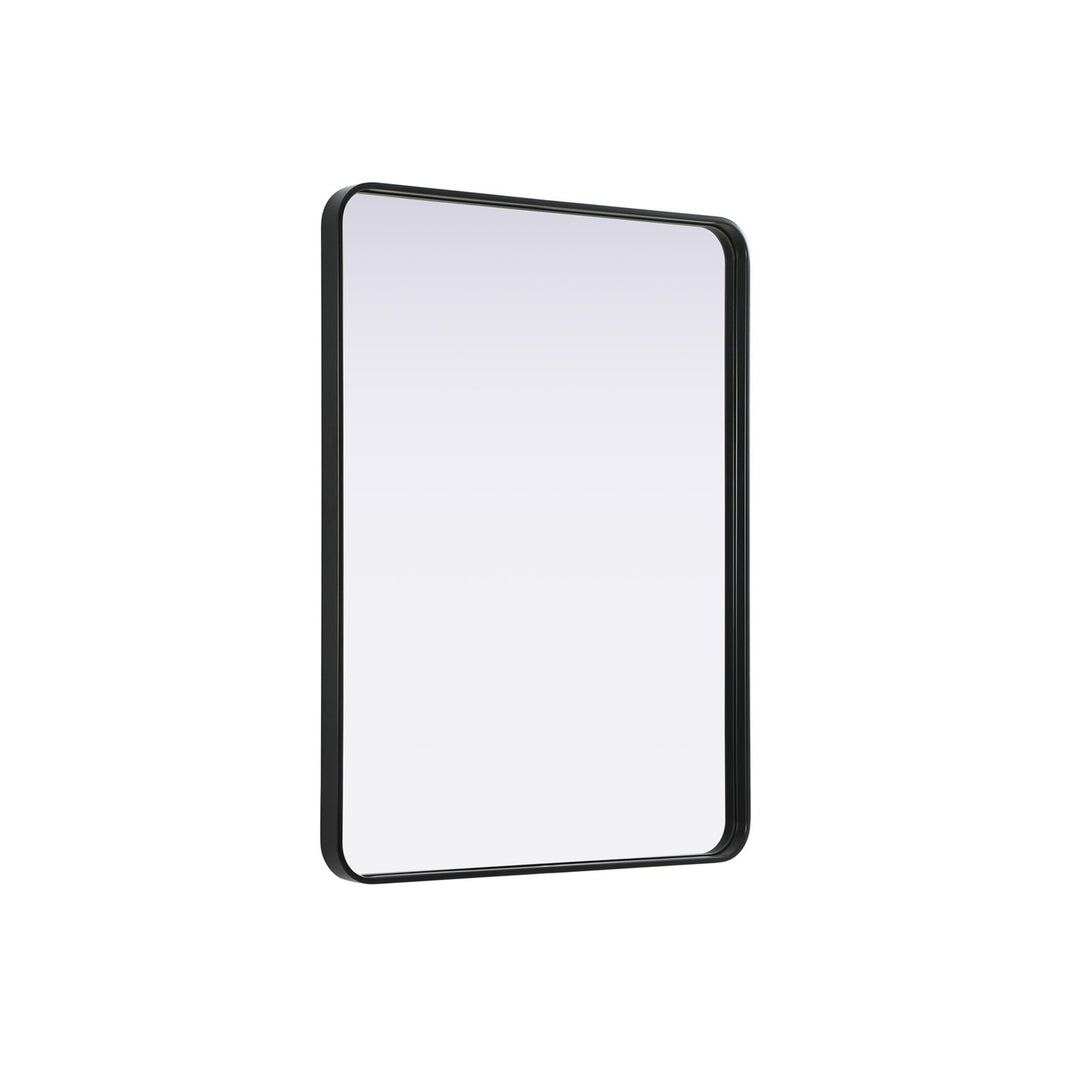 Contour Metal Rectangle Mirror 30X40 In Black - View 4 - Joshua Marshal