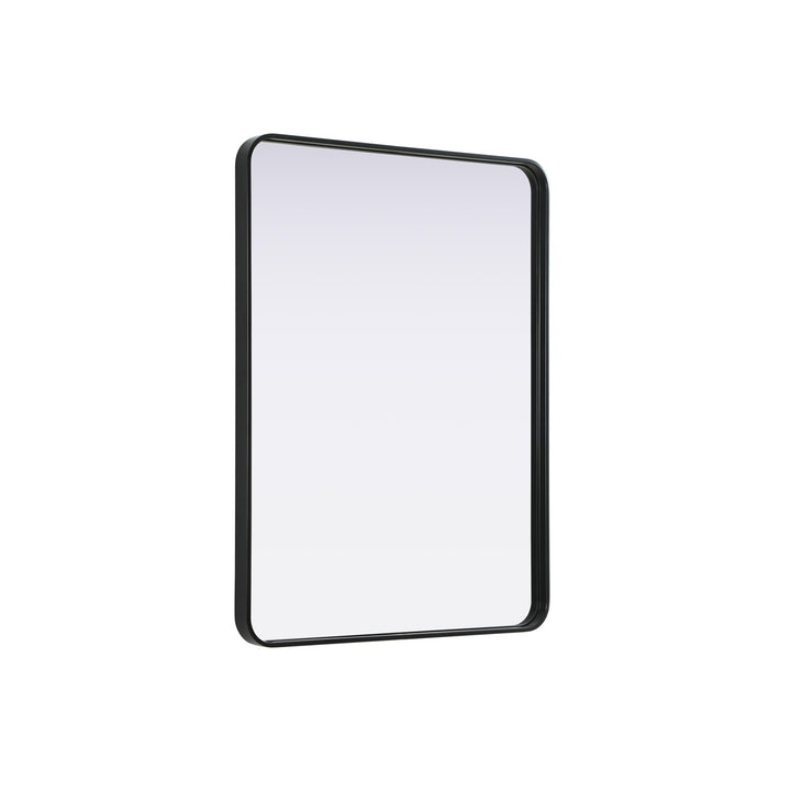 Contour Metal Rectangle Mirror 30X40 In Black - View 4 - Joshua Marshal
