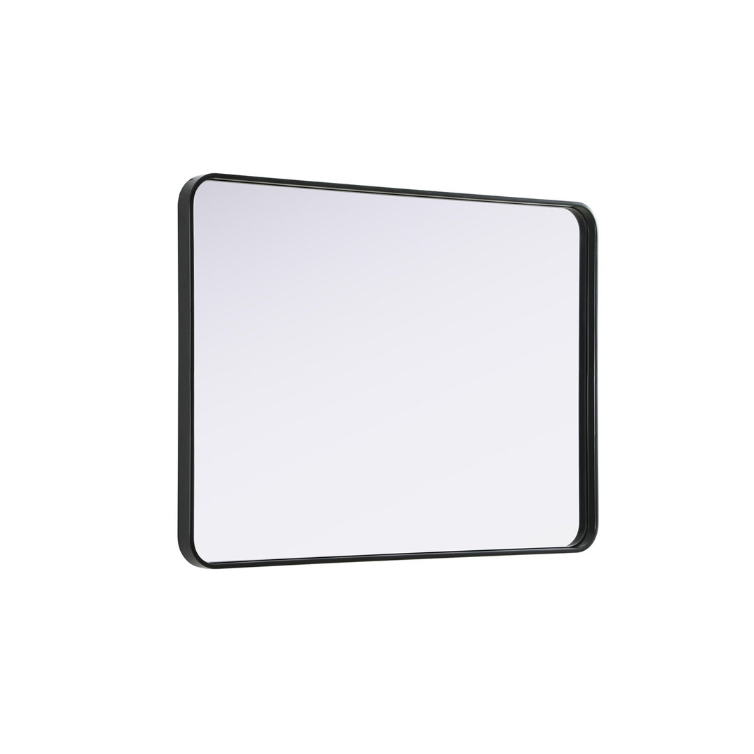 Contour Metal Rectangle Mirror 30X40 In Black - View 5 - Joshua Marshal